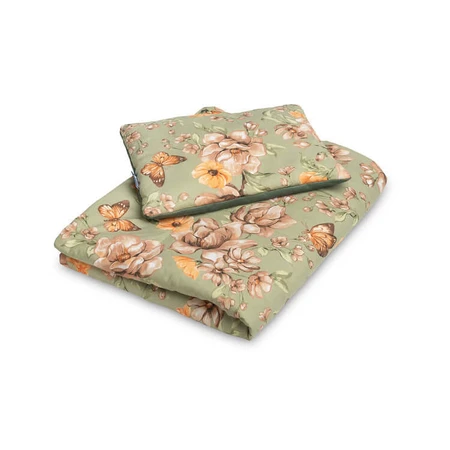 Cot Set Velvet Square Green