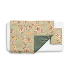 Cot Set Velvet Square Green