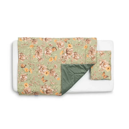 Cot Set Velvet Square Green