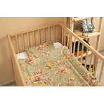 Cot Set Velvet Square Green