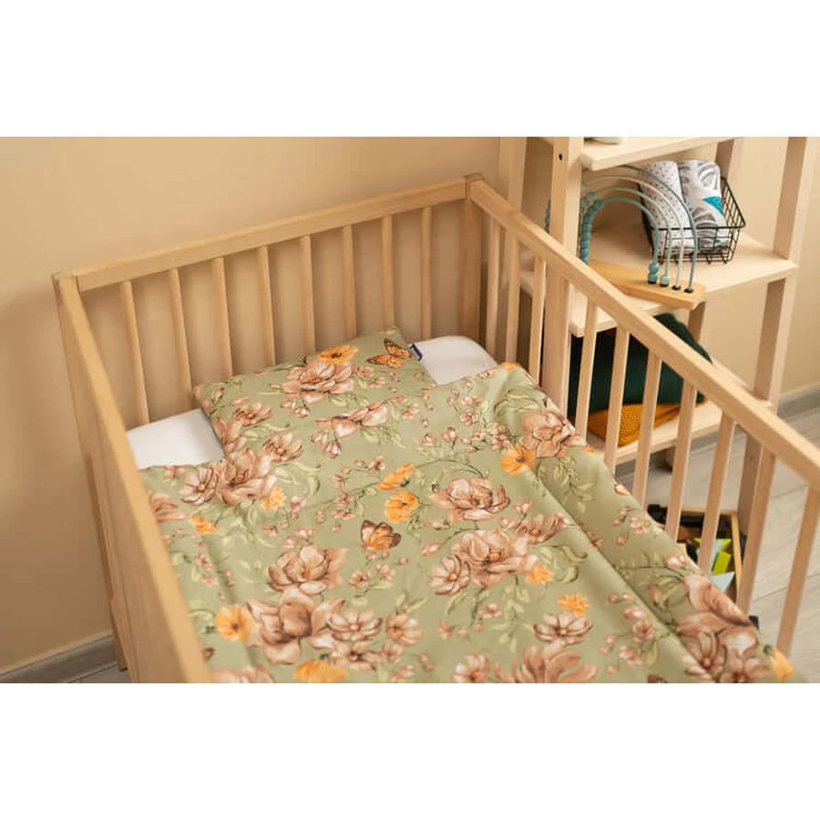 Cot Set Velvet Square Green