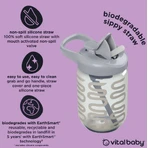 Non Spill Cup With Straw 350ml Grey Earthsmart Vital Baby