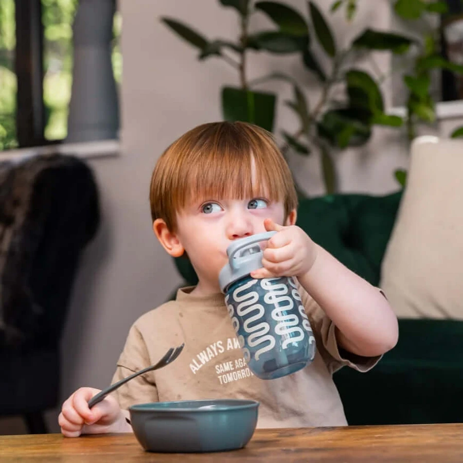 Non Spill Cup With Straw 350ml Grey Earthsmart Vital Baby