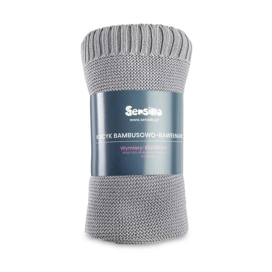 Bamboo and Cotton Blanket Grey 100X80