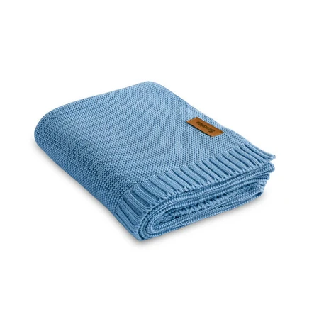 Bamboe en katoenen deken blauw 100X80