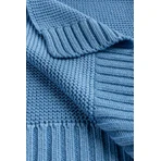Bamboe en katoenen deken blauw 100X80