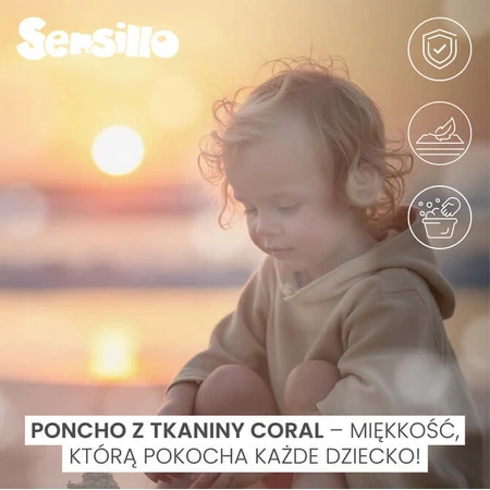 Poncho voor badkamer - Grijs Sensillo