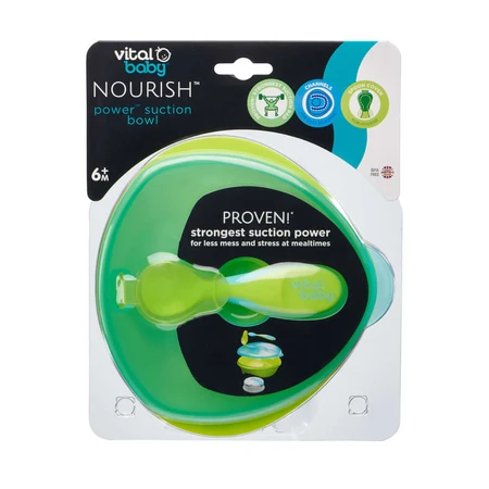 Vacuum Feeding Bowl Green Vital Baby