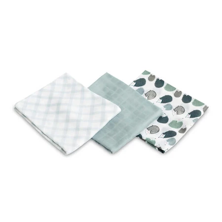 Pañales Bambú 3 Piezas Erizo Azul 70X80 Sensillo