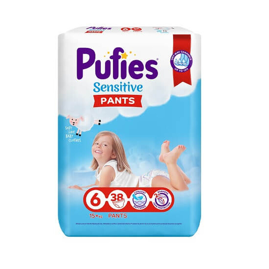 Comprar Pañal Pants Sensitive Extra Large No. 6, +15 Kg, 38 piezas, Pufies Pañal Pants Sensitive Extra Large No. 6, +15 Kg, 38 piezas, Pufies