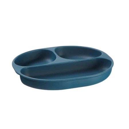 Plato Silicona Con Vacio 4+ Meses Azul Vital Baby