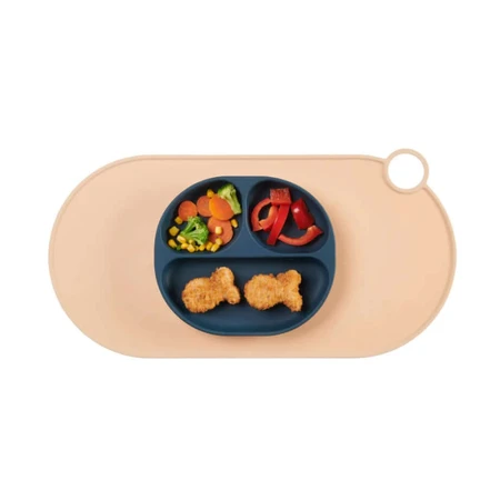 Plato Silicona Con Vacio 4+ Meses Azul Vital Baby