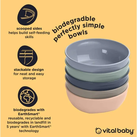 Universal Feeding Cups 5Pcs. Earthsmart Vital Baby