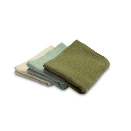 Couches en mousseline Uniform Green 3 Count 60x80cm