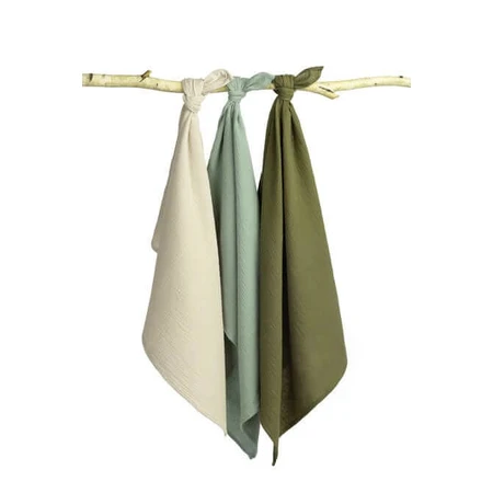 Couches en mousseline Uniform Green 3 Count 60x80cm