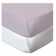 2 Sábanas 60X120cm 100% Algodón Blanco/Morado Babycalin