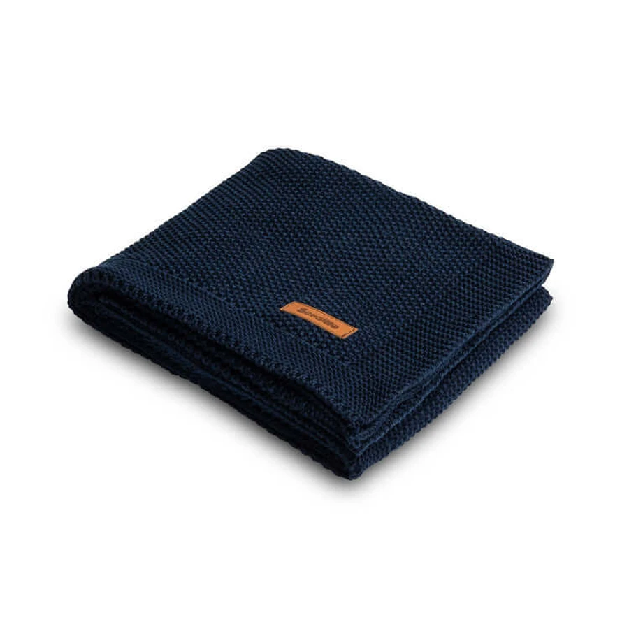 Blanket 100% Cotton Dark Blue 100X80