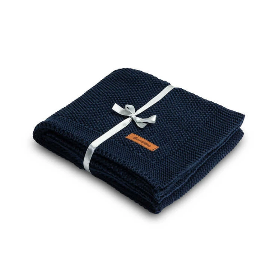 Blanket 100% Cotton Dark Blue 100X80