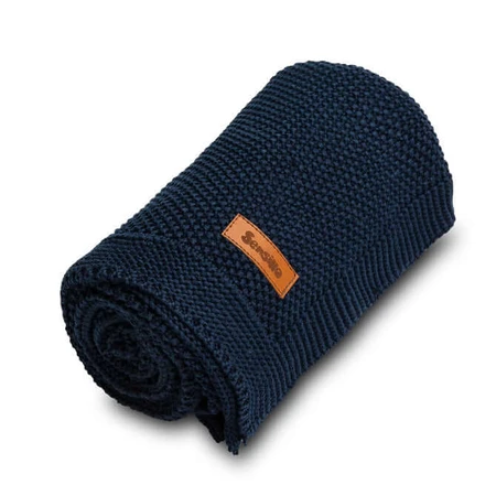 Blanket 100% Cotton Dark Blue 100X80