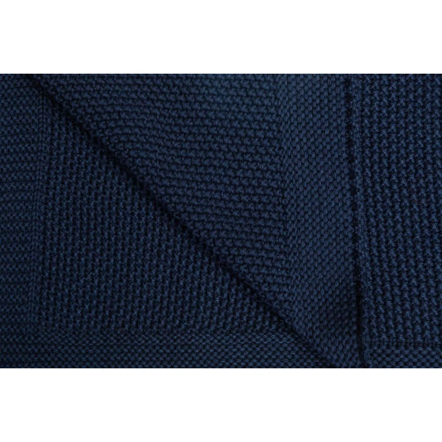 Blanket 100% Cotton Dark Blue 100X80