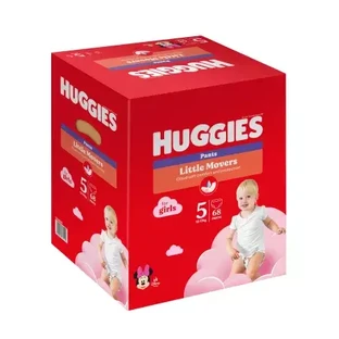Pañales Soft Comfort Girl Nº 5, 12-17 kg, 68 piezas, Huggies