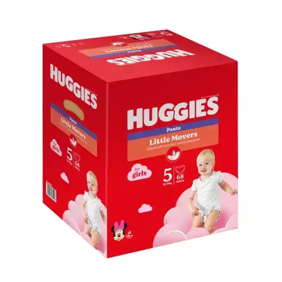 Pañales Soft Comfort Girl Nº 5, 12-17 kg, 68 piezas, Huggies