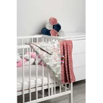 Decke - Retro Rosa Palmen 100X80