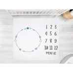 Mousseline fotomat Boho Wit 120X120