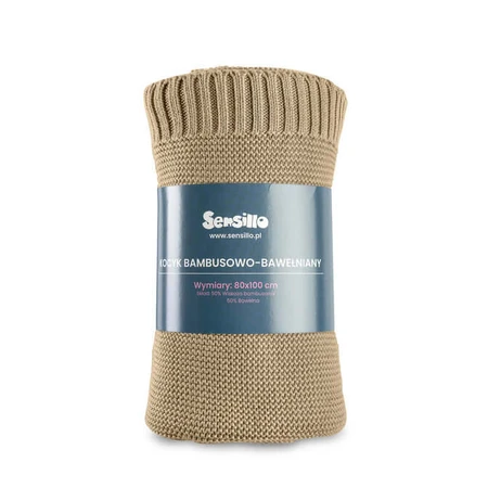 Bamboe en katoen Beige Deken 100X80
