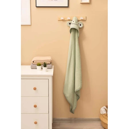 Badetuch Frosch 90X90 Grün