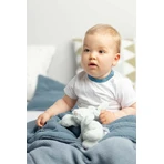 Musselin-Set für Bett oder Kinderwagen Blau