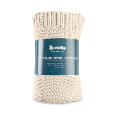 Decke aus Bambus und Baumwolle - Cappuccino 80X100