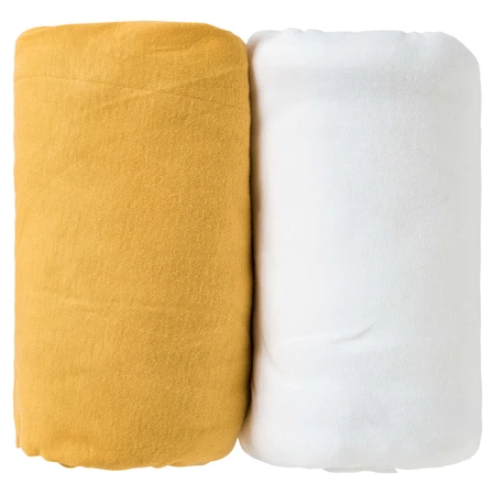 Sheets 2 Sheets 60X120Cm 100% Cotton White/Crepe Babycalin