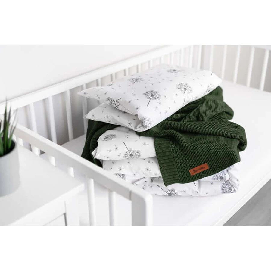 Bambus-Baumwoll-Decke grün 100X80