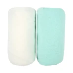 Sábanas 2 Broy 60X120Cm 100% Algodón Blanco/Turquesa Babycalin