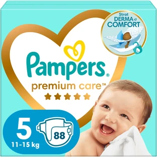 Premium Care Diapers No. 5, 11-16 Kg, 88 pieces, Pampers