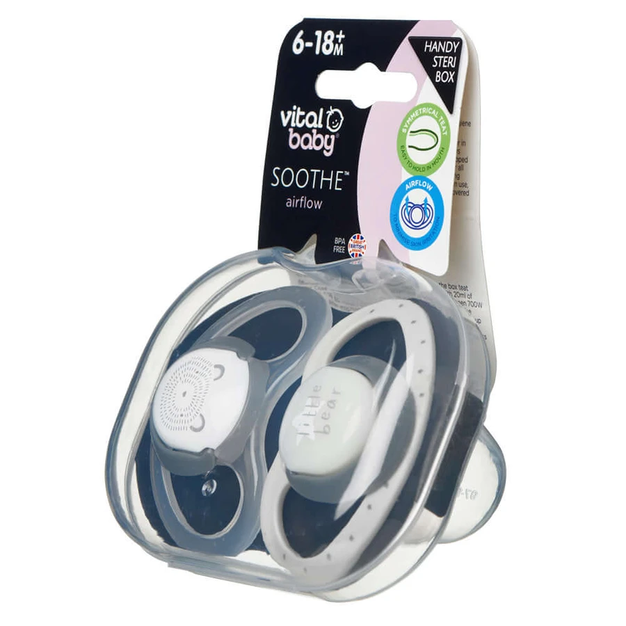 Beruhigungssauger mit Luftstrom 6-18 Monate Vital Baby