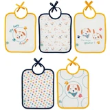 Set of 5 Bibs 20X25cm - Toutou Babycalin