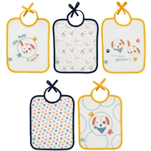 Satz von 5 Lätzchen 20X25cm - Toutou Babycalin