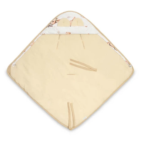 Muslin Luier 90X90Cm Beige Konijntje Voor Autostoel 0-13Kg