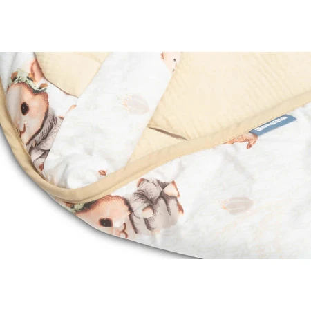 Muslin Luier 90X90Cm Beige Konijntje Voor Autostoel 0-13Kg