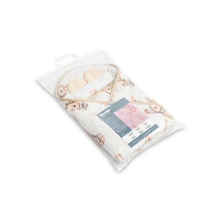 Muslin Luier 90X90Cm Beige Konijntje Voor Autostoel 0-13Kg