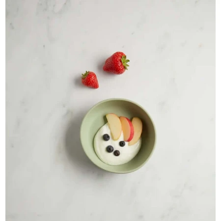 Juego de Vaso y Cuchara de Silicona para Vacío Mint Vital Baby