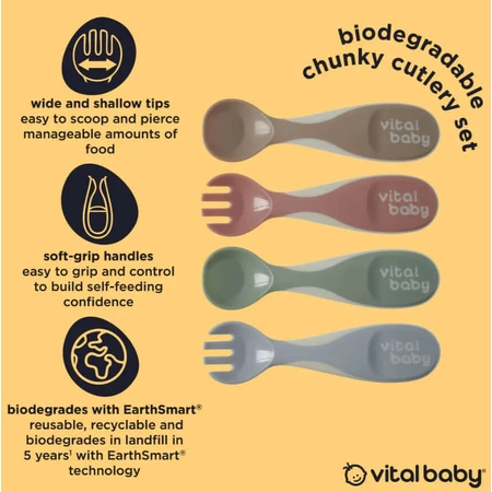 Earthsmart Vital Baby Cucharas especiales para autoalimentación