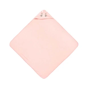 Babyhandtuch mit Kapuze 100X100 Sm Kaninchen Rosa Sensillo
