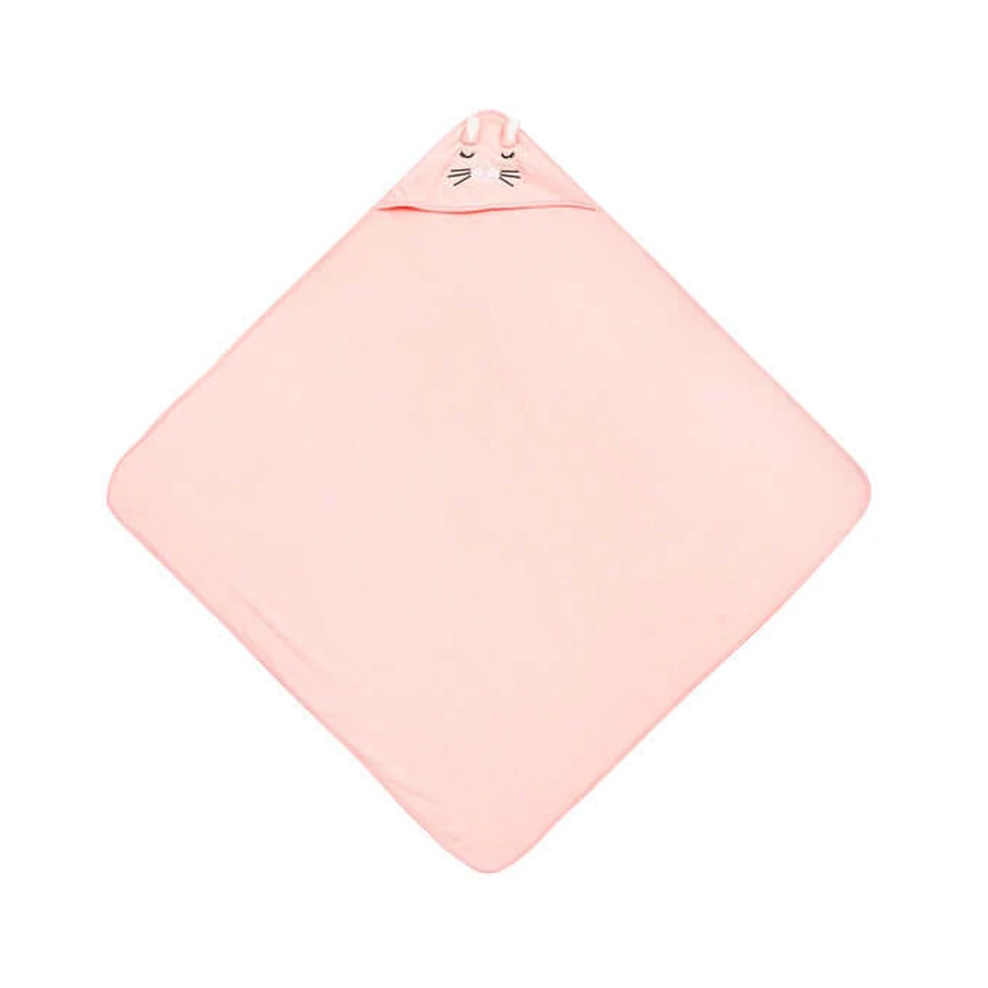 Babyhandtuch mit Kapuze 100X100 Sm Kaninchen Rosa Sensillo
