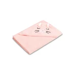 Babyhandtuch mit Kapuze 100X100 Sm Kaninchen Rosa Sensillo