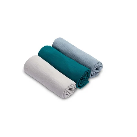 Mullwindeln Uniform Blau 3 Stück 60X80Cm