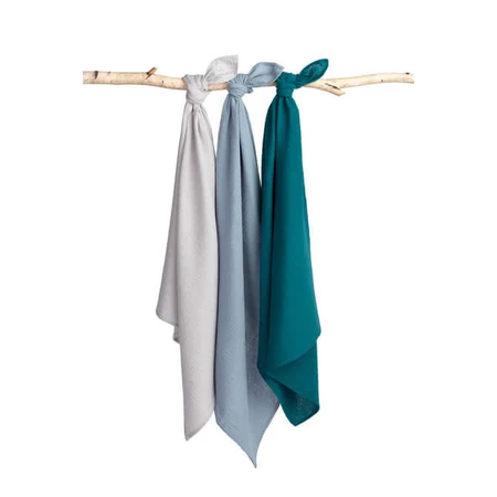 Mullwindeln Uniform Blau 3 Stück 60X80Cm