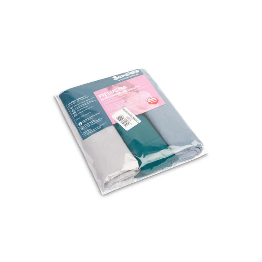 Mullwindeln Uniform Blau 3 Stück 60X80Cm